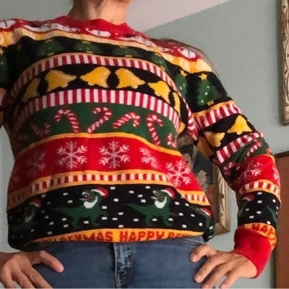 Christmas sweater XS acrylic bright colors for man or woman‎